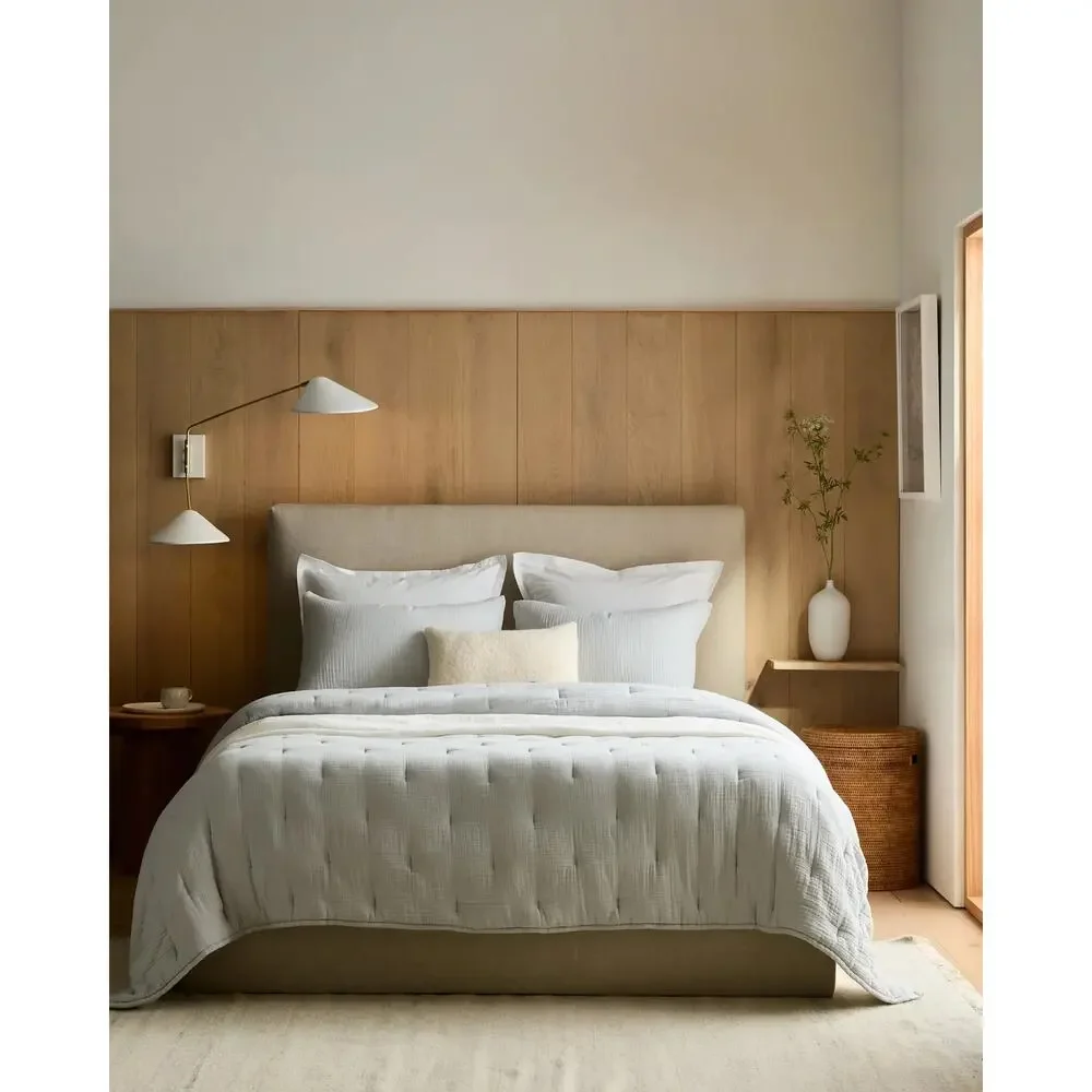 Quince Organic Cotton Gauze Dream Quilt Full/Queen Mist BNWT